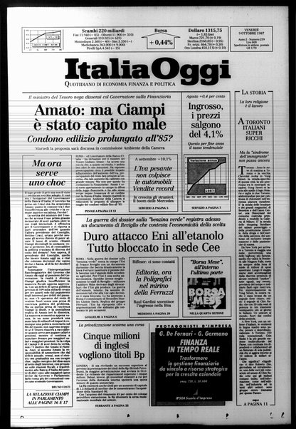 Italia oggi : quotidiano di economia finanza e politica